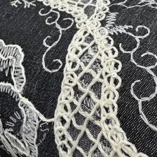 Tessuto di cotone JEANS EMBROIDERY Flora design E