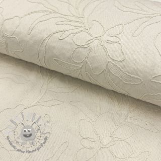 Tessuto di cotone EMBROIDERY GABARDINE Luana natural