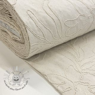 Tessuto di cotone EMBROIDERY GABARDINE Luana natural