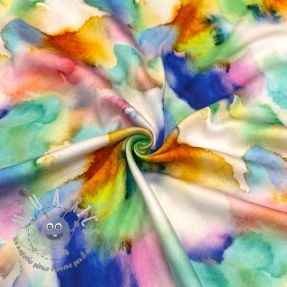 Viscosa SATIN Ambre blue digital print