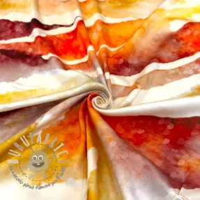 Viscosa SATIN Chloe red digital print