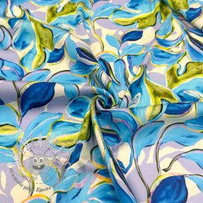 Viscosa SATIN Giselle blue digital print