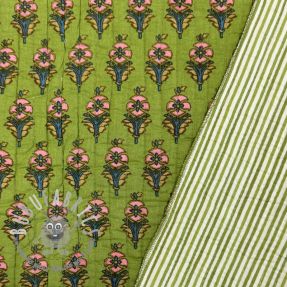 Tessuto di cotone QUILT Gange vert