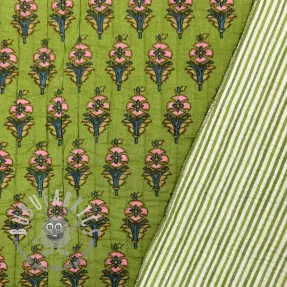 Tessuto di cotone QUILT Gange vert