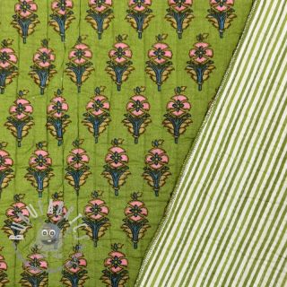 Tessuto di cotone QUILT Gange vert
