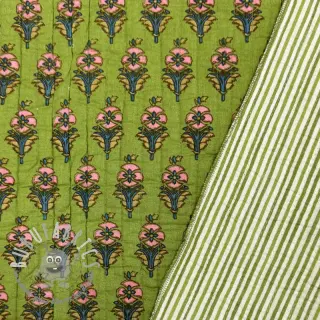 Tessuto di cotone QUILT Gange vert
