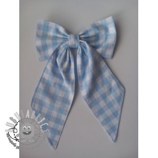 Tessuto di cotone Check light blue