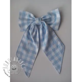 Tessuto di cotone Check light blue