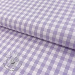 Tessuto di cotone Check lilac