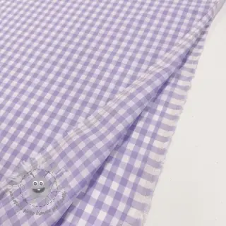 Tessuto di cotone Check lilac