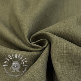Lino prelavato dark moss green