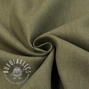 Lino prelavato dark moss green