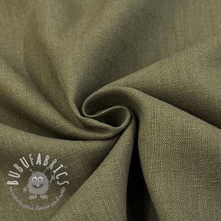 Lino prelavato dark moss green