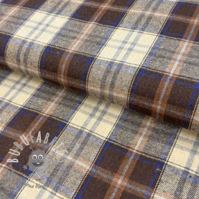 Tessuto di cotone YARN DYED CHECK BRUSHED brown