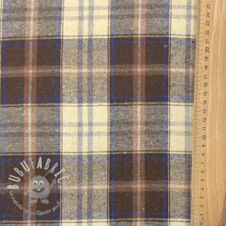 Tessuto di cotone YARN DYED CHECK BRUSHED brown
